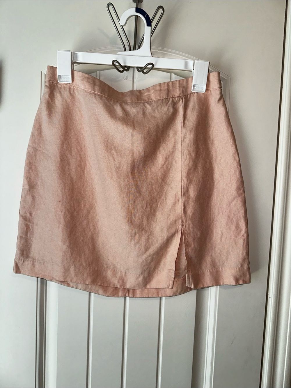 Wilfred Blush Pink Linen-blend Mini Skirt size 8
